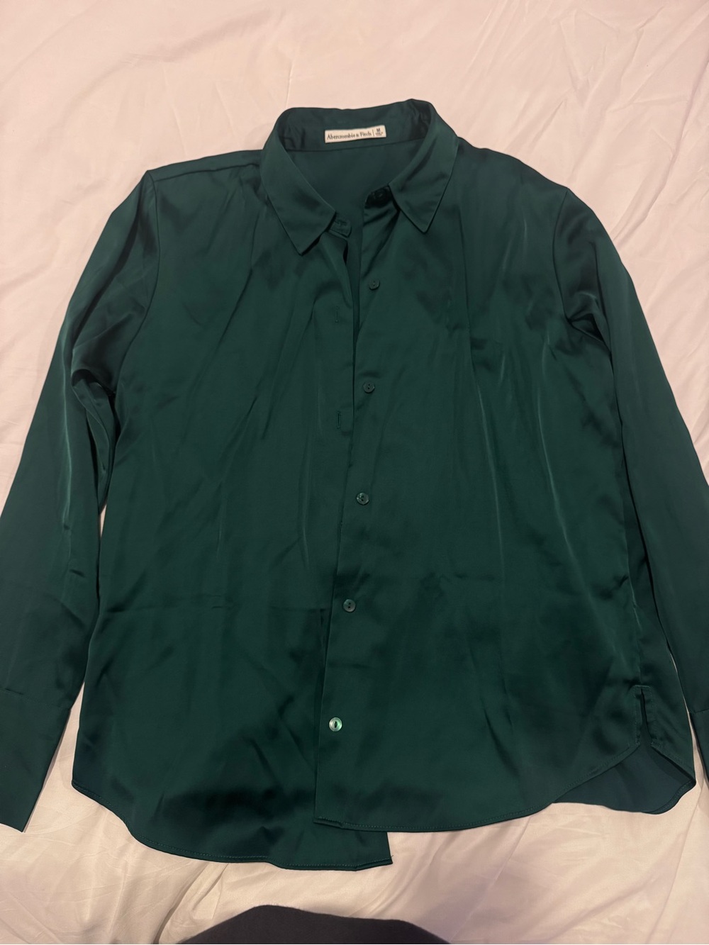 Abercrombie & Fitch Deep Green Men's Button-Up Shirt